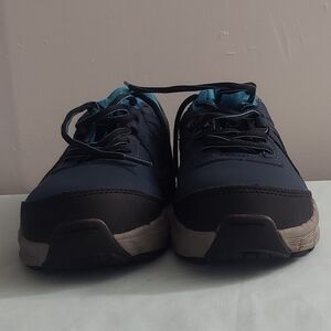 Men's Athletic Sneakers in Navy and Black with Teal Accents